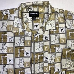 Stardom Highflyer Button Up Shirt 2XL Yellow Periodic Table Pt Platinum